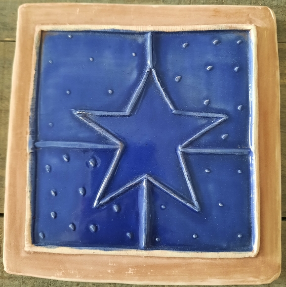 Handmade Dotti Potts Ceramic Cobalt Star - Picture 3 of 6